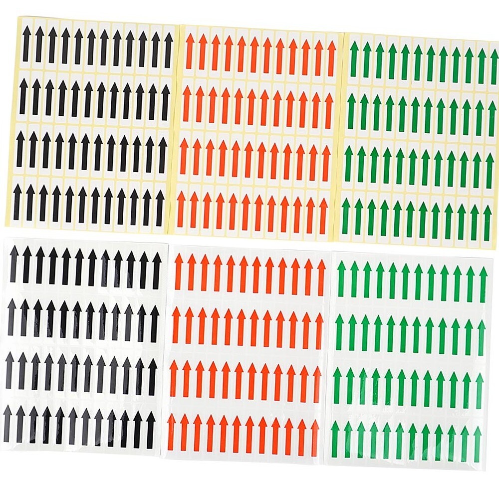미니멀감성정리용 사각안내용화살표스티커 투명표시용방향표시스티커 1장 48P 흰바탕 - 검정 - 상품 이미지