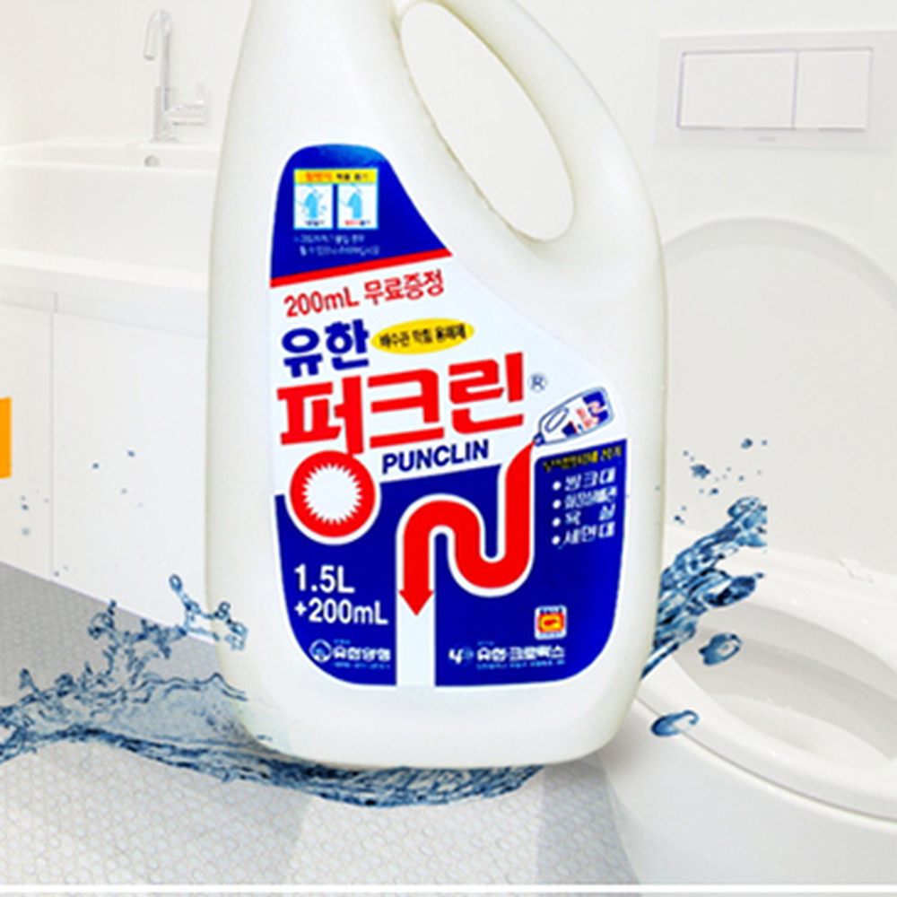 악취제거세면대배관하수구세정제 유한펑크린배수관클리너 강력세척싱크대배수구배관세정제 1L - 상세 이미지 3