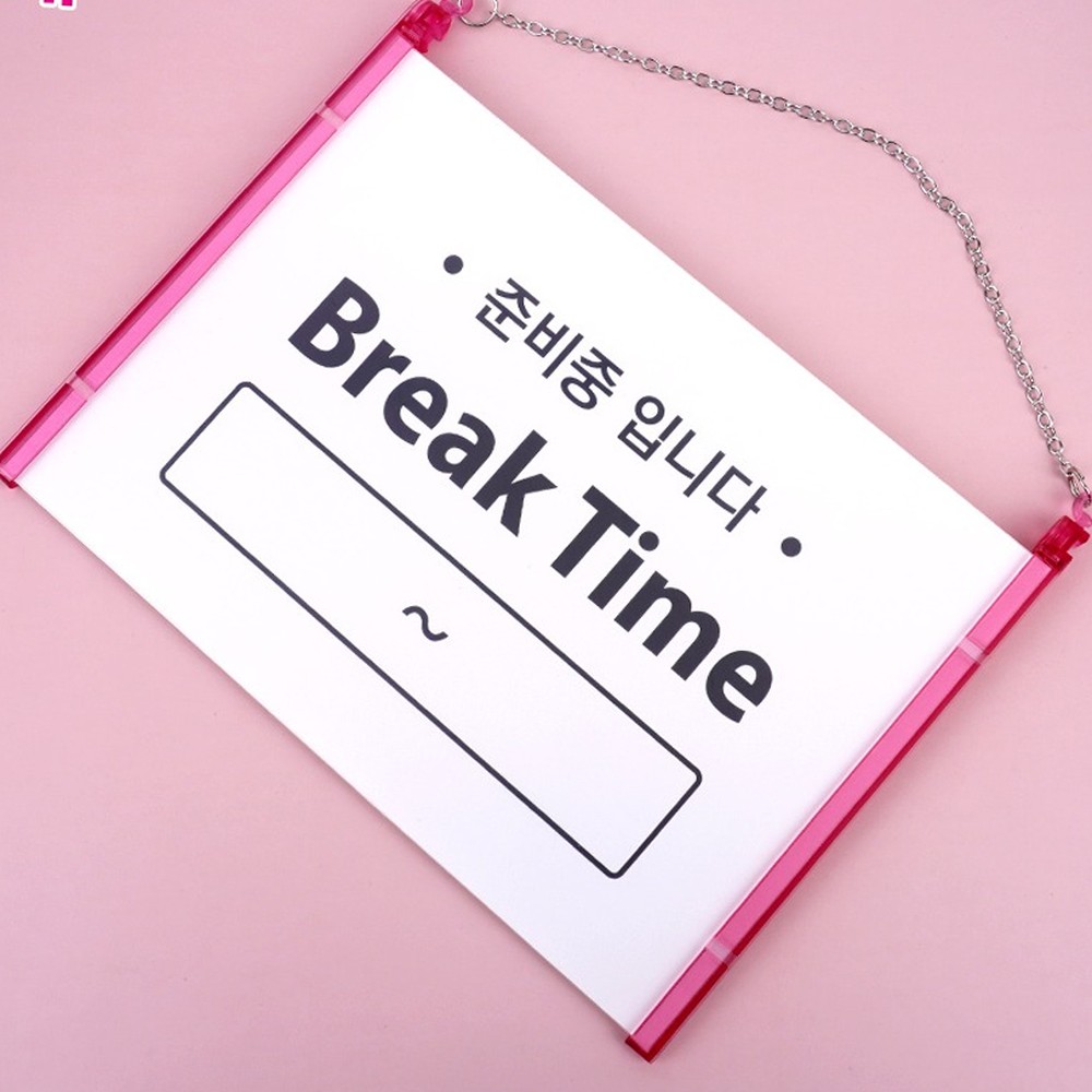 가게문앞문패형안내표지판 입간판걸이형브레이크타임안내판 매장입구양면형준비중표지판 소 - 상품 이미지