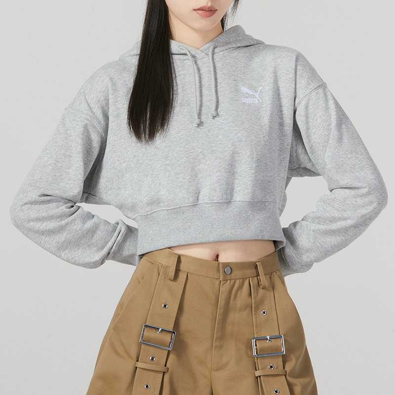 푸마 클래식S Cropped TR 그레이 여성 맨투