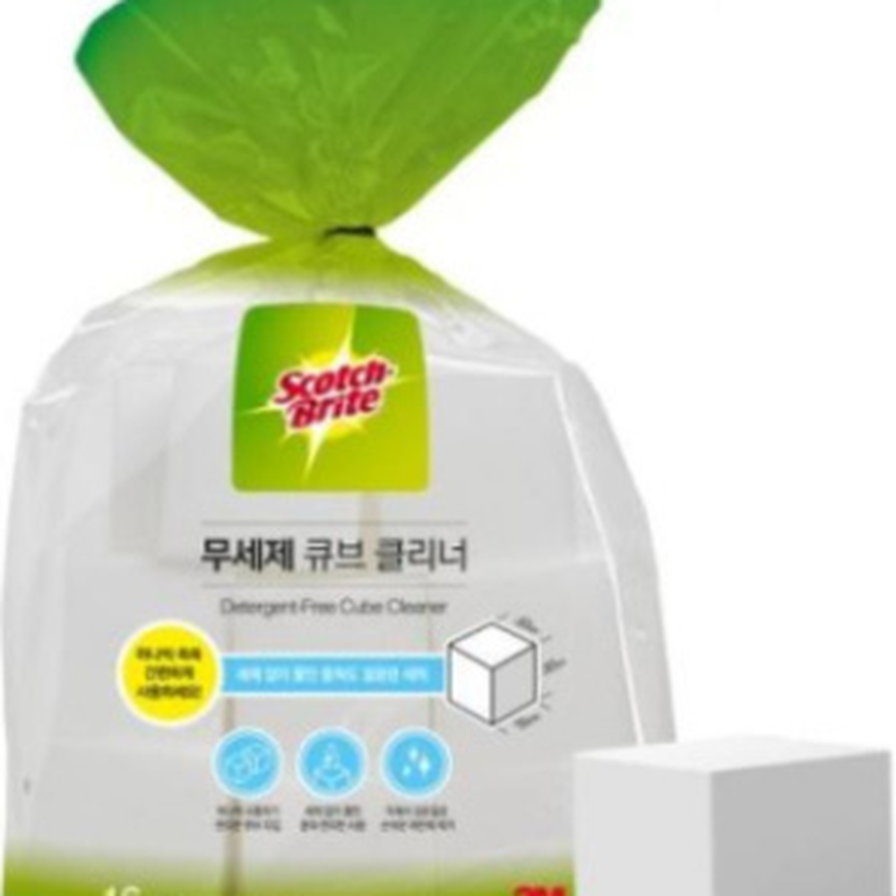 스카치브라이트다용도세척무세제클리너 간편사용주방청소큐브클리너 친환경세제욕실청소세척큐브 16개입 - 상세 이미지 2