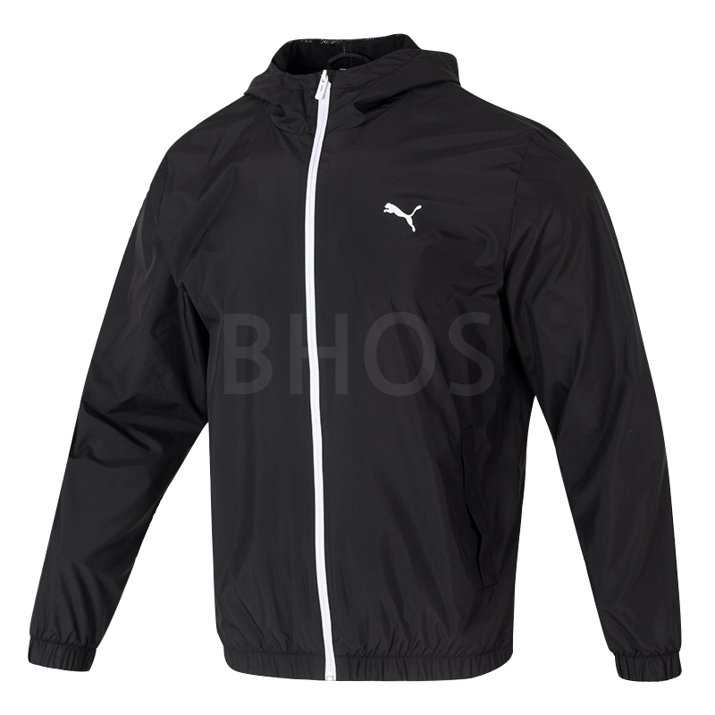 푸마 ESS Cat Logo Windbreaker 블랙 남성 재킷
