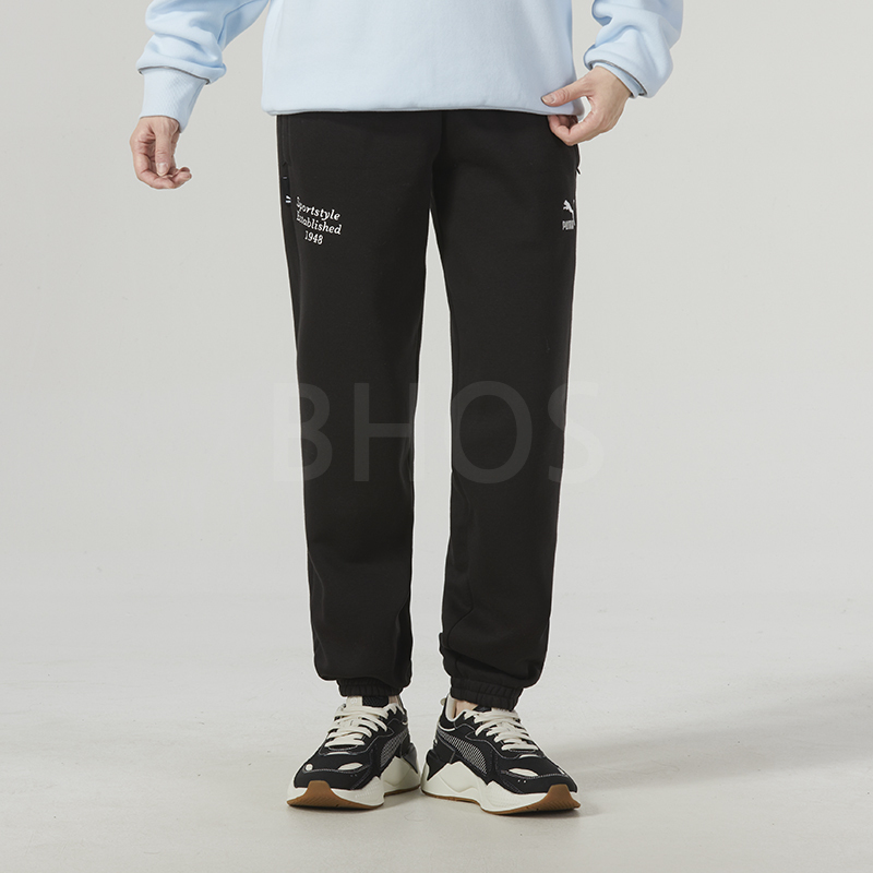 푸마 TEAM Sweatpants FL 블랙 남성 팬츠 -