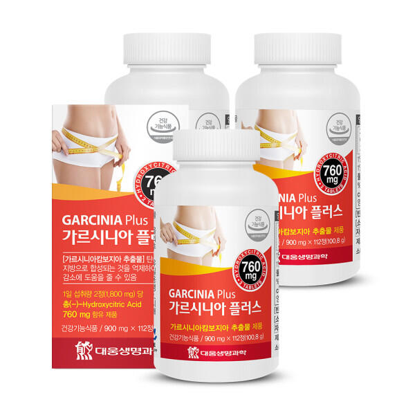 대웅생명과학 가르시니아 플러스 다이어트보조제 체지방감소 900mg 112정, 3개 - 상품 이미지