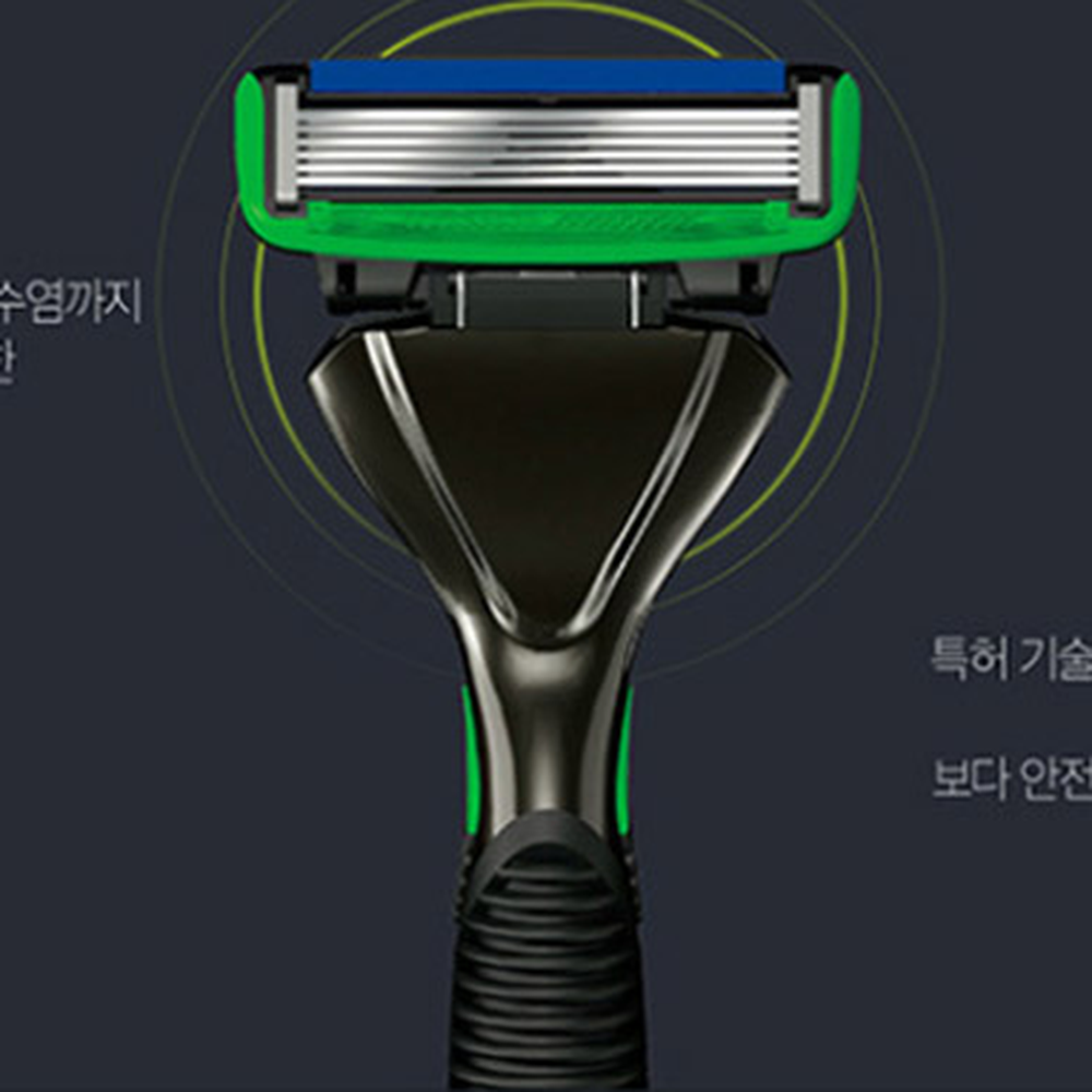 인체공학적피부관리면도기세트 다이아몬드코팅도루코면도기 오픈카트리지남성그루밍페이스식스 1개 6중면도날 - 상세 이미지 2