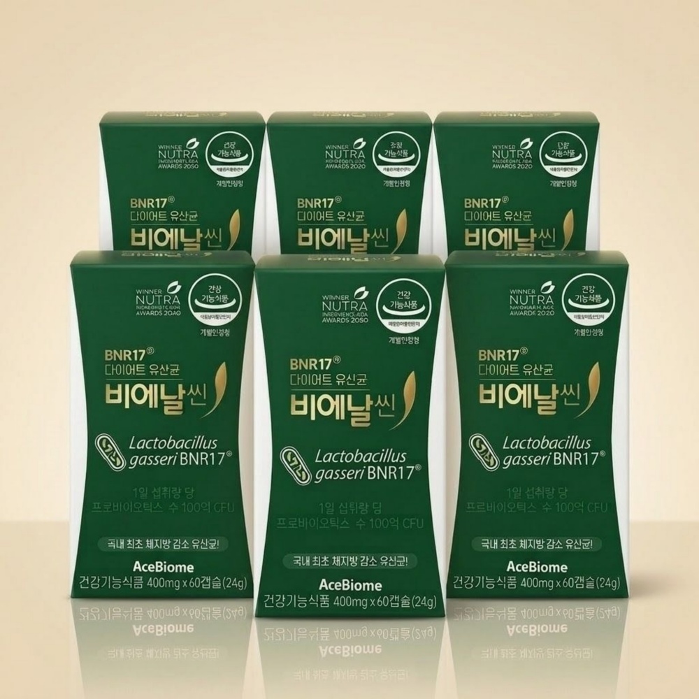 비엔날씬 bnr17 유산균 비엔나 비에날 비엔알 비에날씬 다이어트 60캡슐, 6개 - 상세 이미지 2