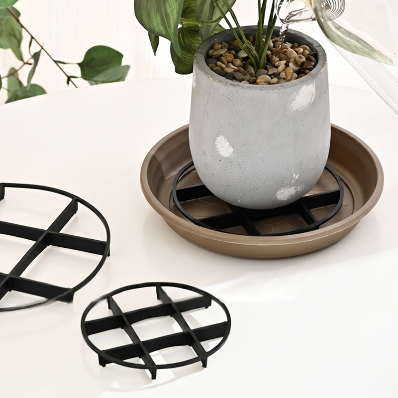 25cm 과습 방지 원형 화분 받침대 통풍 플라스틱 물 받침 가드닝 용품 물빠짐 받이 - 상품 이미지