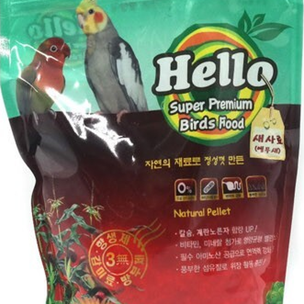 지퍼백보관소화흡수애완조사료 무항생제영양공급 내츄럴펠렛건강관리앵무새사료 900g - 상세 이미지 2