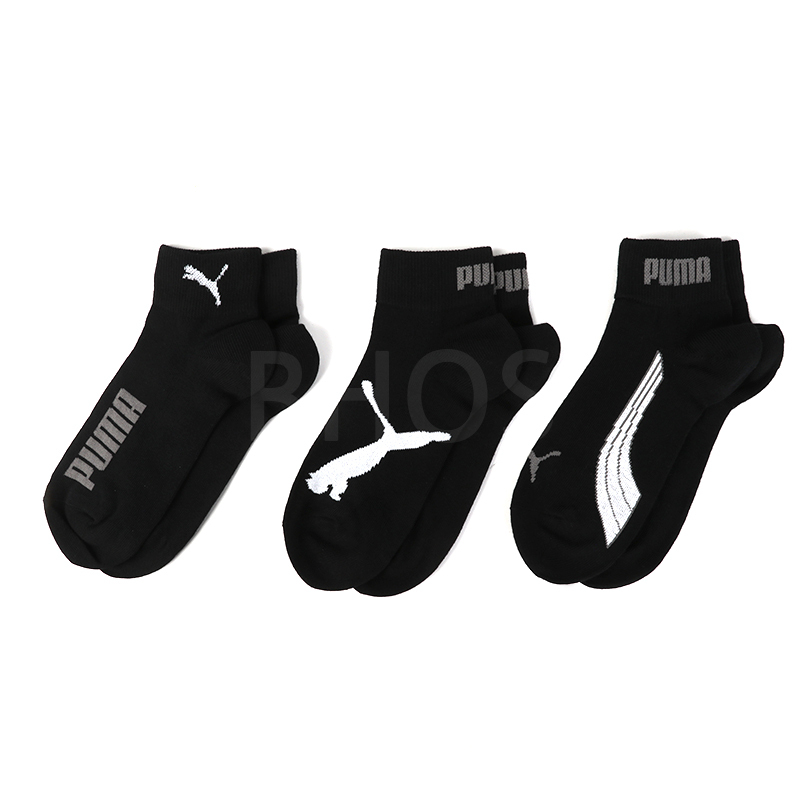 푸마 UNISEX QUARTER 3P AP 블랙 양말