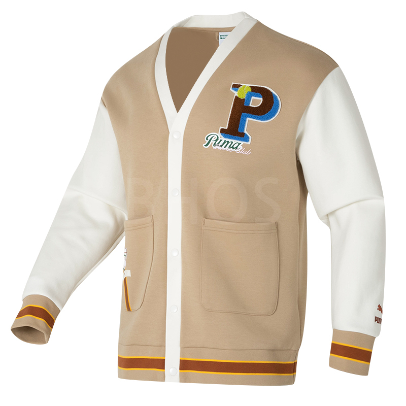 푸마 TEAM JP Cardigan DK 브라운 남성 재킷