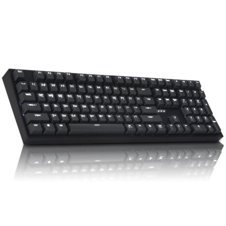 주식회사 앱코 COX CK108 게이트론 LED 게이밍 기계식 키보드 황축 블랙 다크그레이
