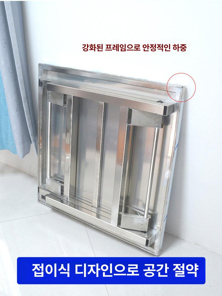 접이식 스테인리스 작업대 테이블 야외 테라스 90cm 75cm - 상세 이미지 3