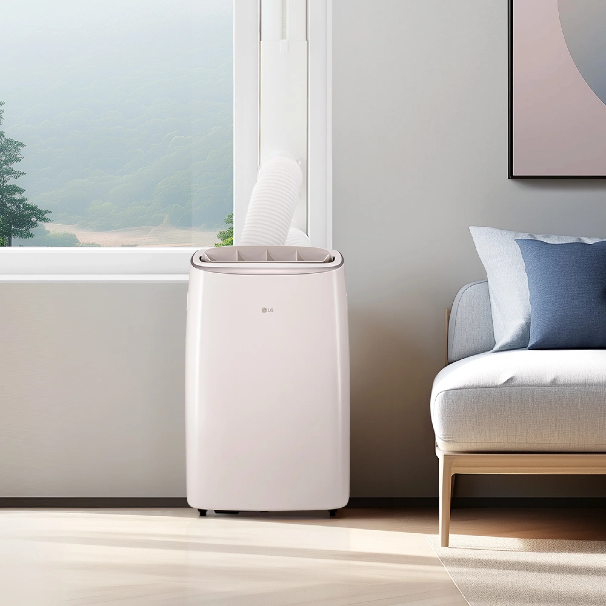 LG 휘센 오브제컬렉션 이동식에어컨 26㎡ 1등급 듀얼호스 인버터