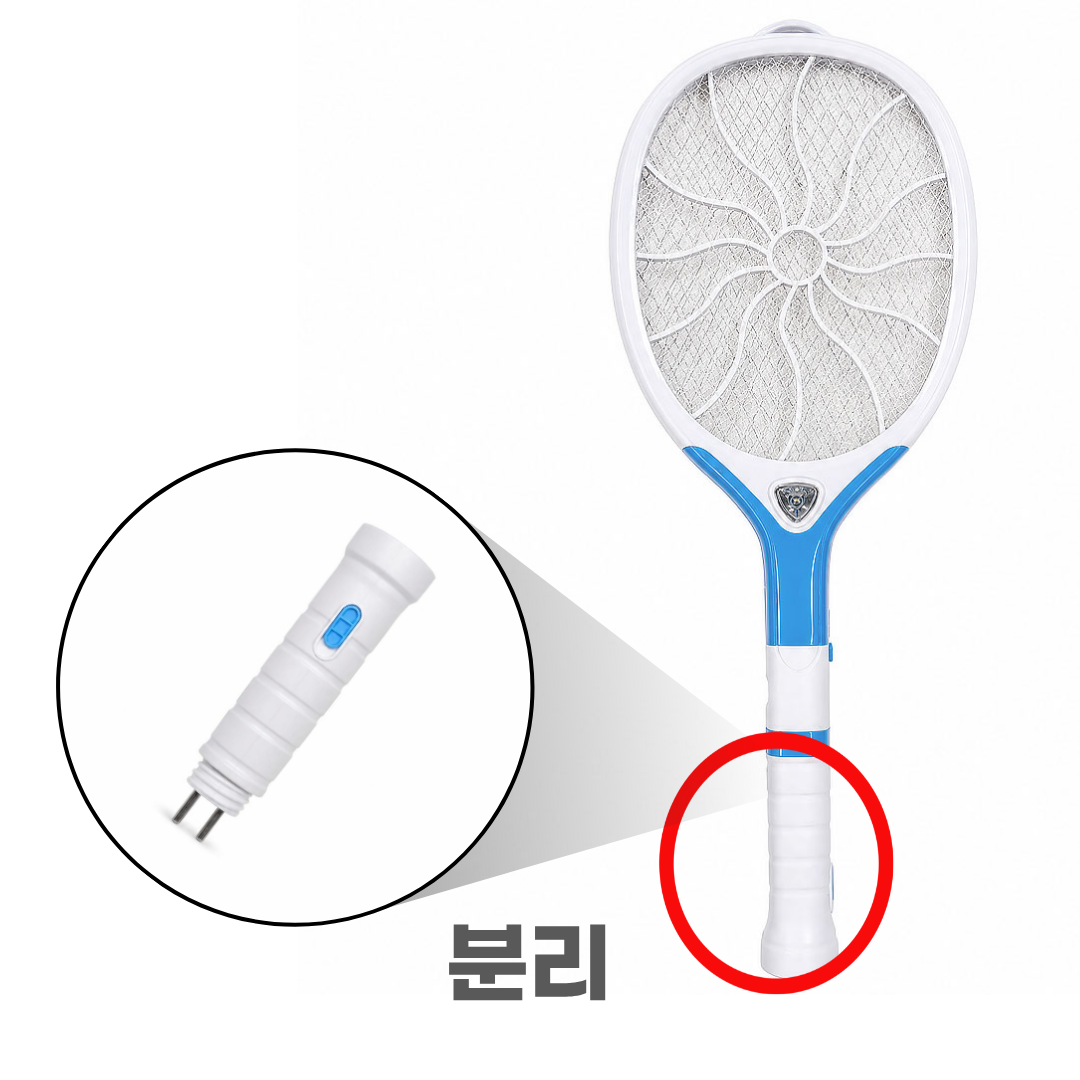 듀얼라이트 전기 모기채 파리채 전자채 220V 충전식 - 상세 이미지 3