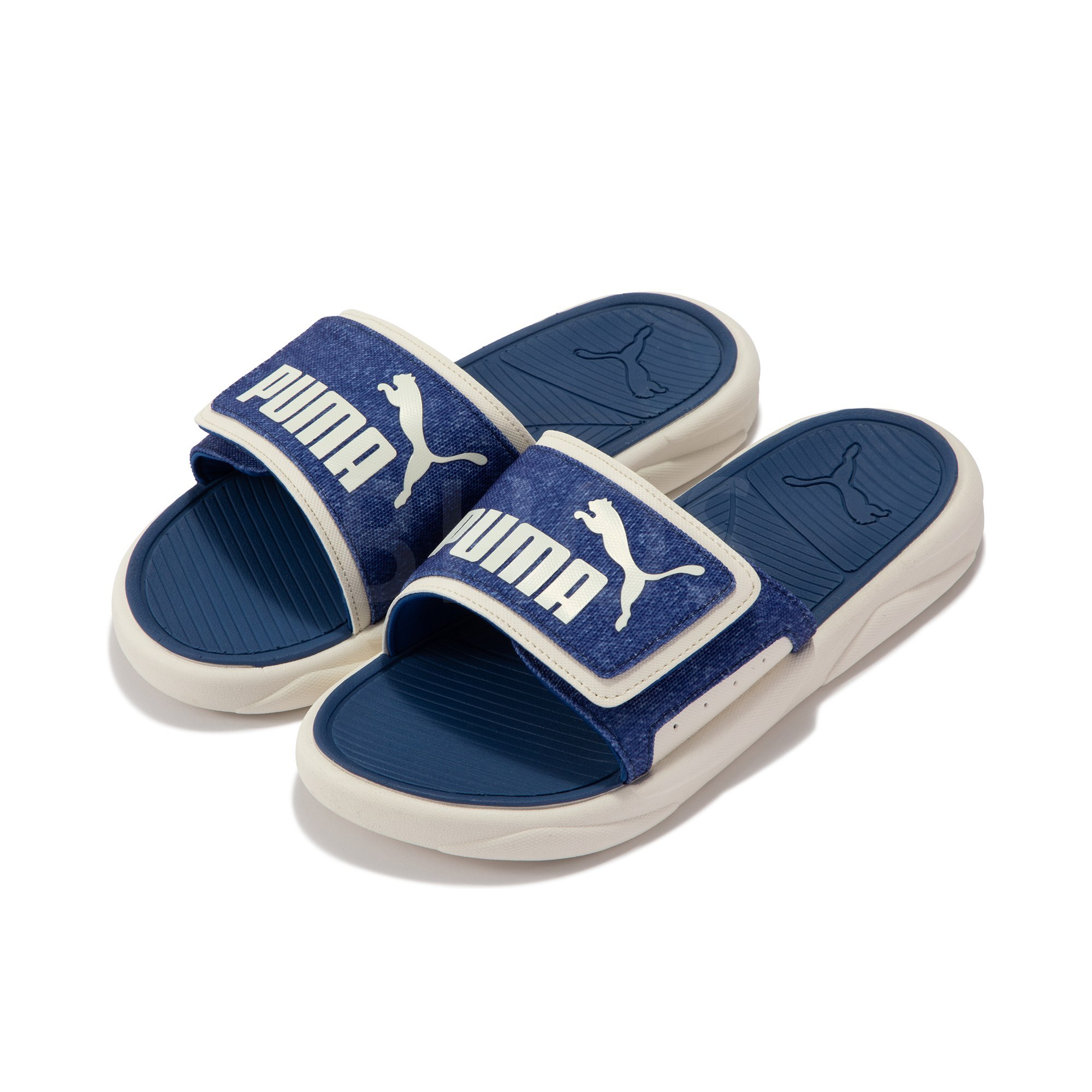 푸마 Royalcat Comfort Denim 미색 블루 슬리퍼
