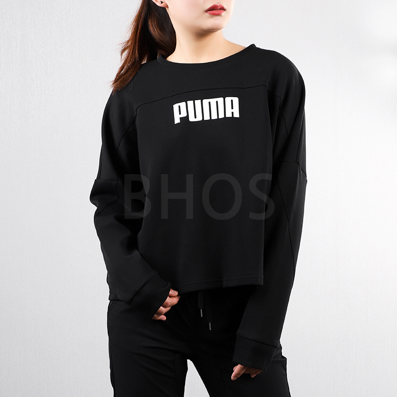 푸마 NU-TILITY Cropped Crew Sw 블랙 여성 맨투