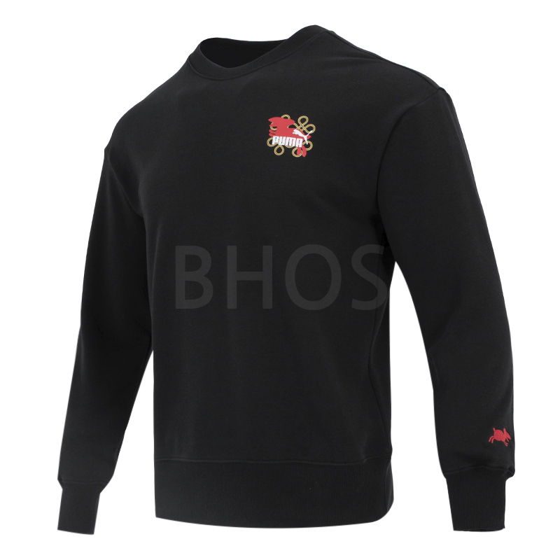 푸마 ESSENTIALS CNY Graphic Crew 블랙