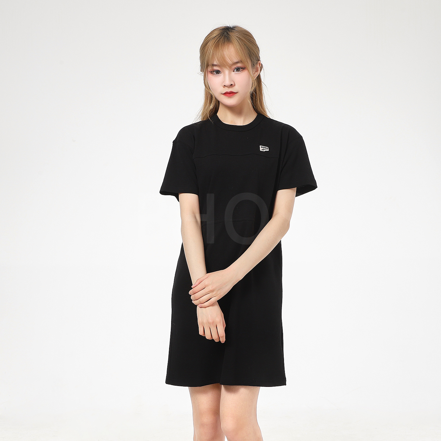 푸마 Downtown Dress 블랙 여성 롱 원피스