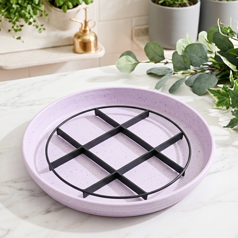 12cm 과습 방지 원형 화분 받침대 통풍 플라스틱 물 받침 가드닝 용품 물빠짐 받이 - 상품 이미지