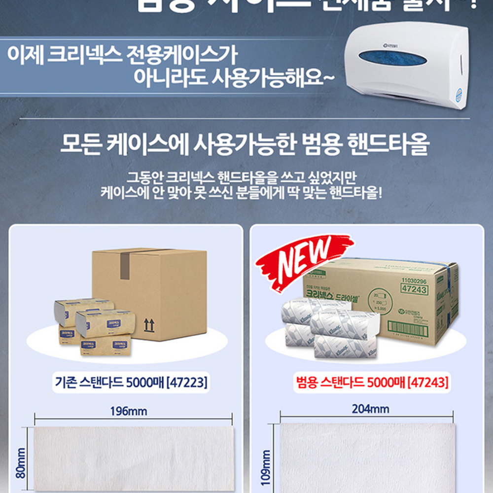 범용사이즈주방용 크리넥스화장실용핸드타올 스탠다드형업소용페이퍼타올 - 상세 이미지 2