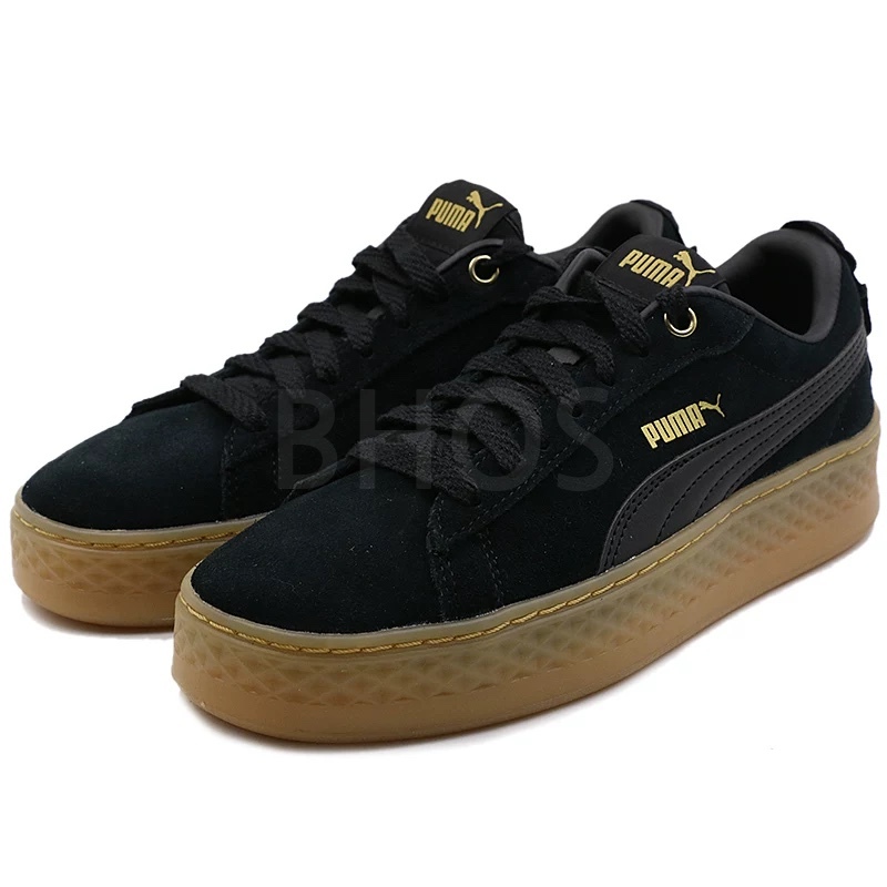푸마 Smash Platform Frill 블랙 여성 스니커