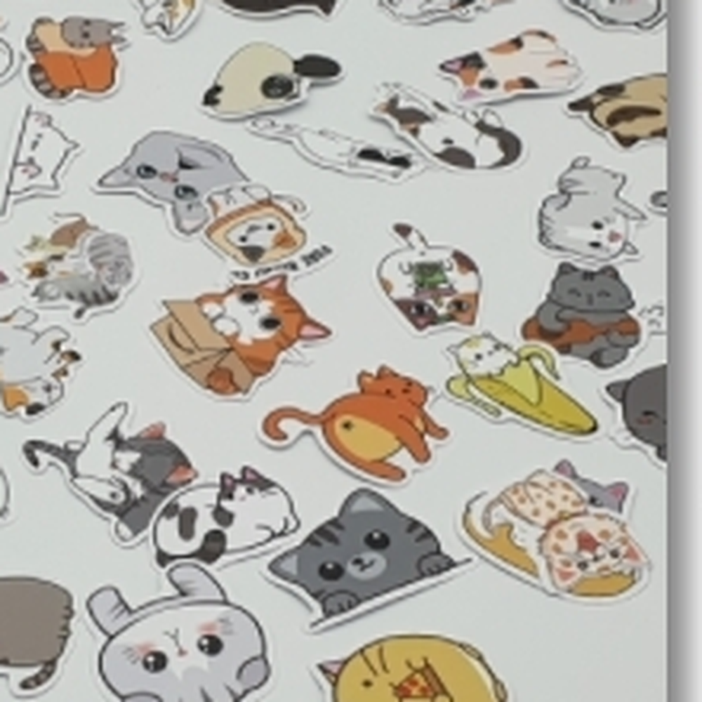 고양이디자인 선물포장디자인꾸미기스티커 노트꾸미기스티커 50P - 상세 이미지 2