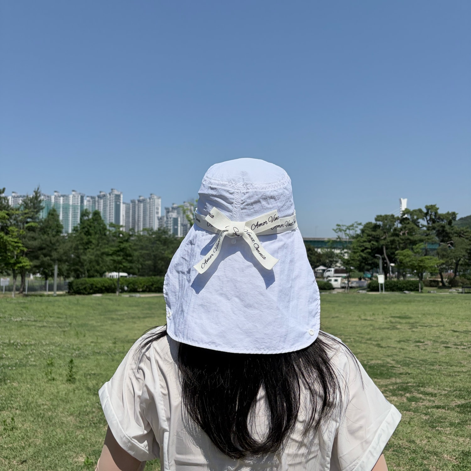 여성 골프 벙거지모자 햇빛가리개 모자 버킷햇 골프햇 똑딱이빅챙 - 상세 이미지 3