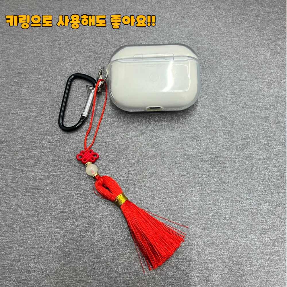 화려한색감 토트백숄더백장식한복노리개 한복착용허리장신구대용 레드 - 상세 이미지 2
