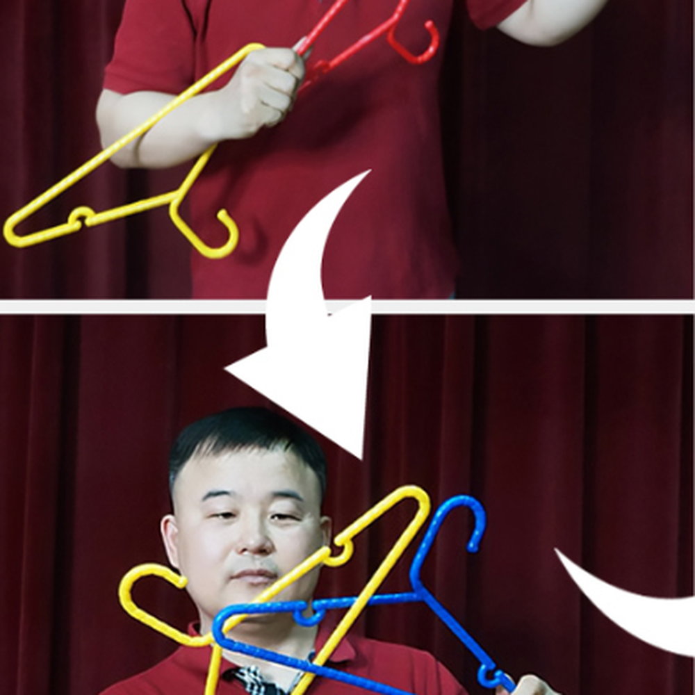 해법제공연결옷걸이트릭 재미있는연출방과후마술옷걸이연결매직 난이도2LV클로즈업매직링킹행거마술 - 상세 이미지 4