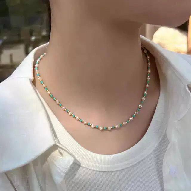 터키석목걸이 12월 탄생석 오팔 레이어드 목걸이 레이어드 터키석 악세사리 세트 - 상세 이미지 5