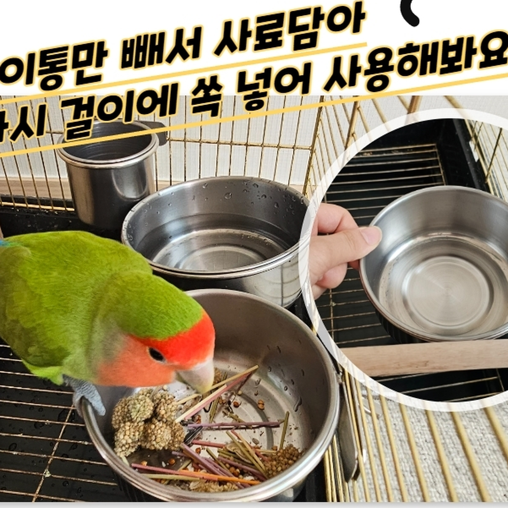간편분리형 조류야외사육보관장모이통 앵무새훈련놀이보조도구 대 - 상세 이미지 5