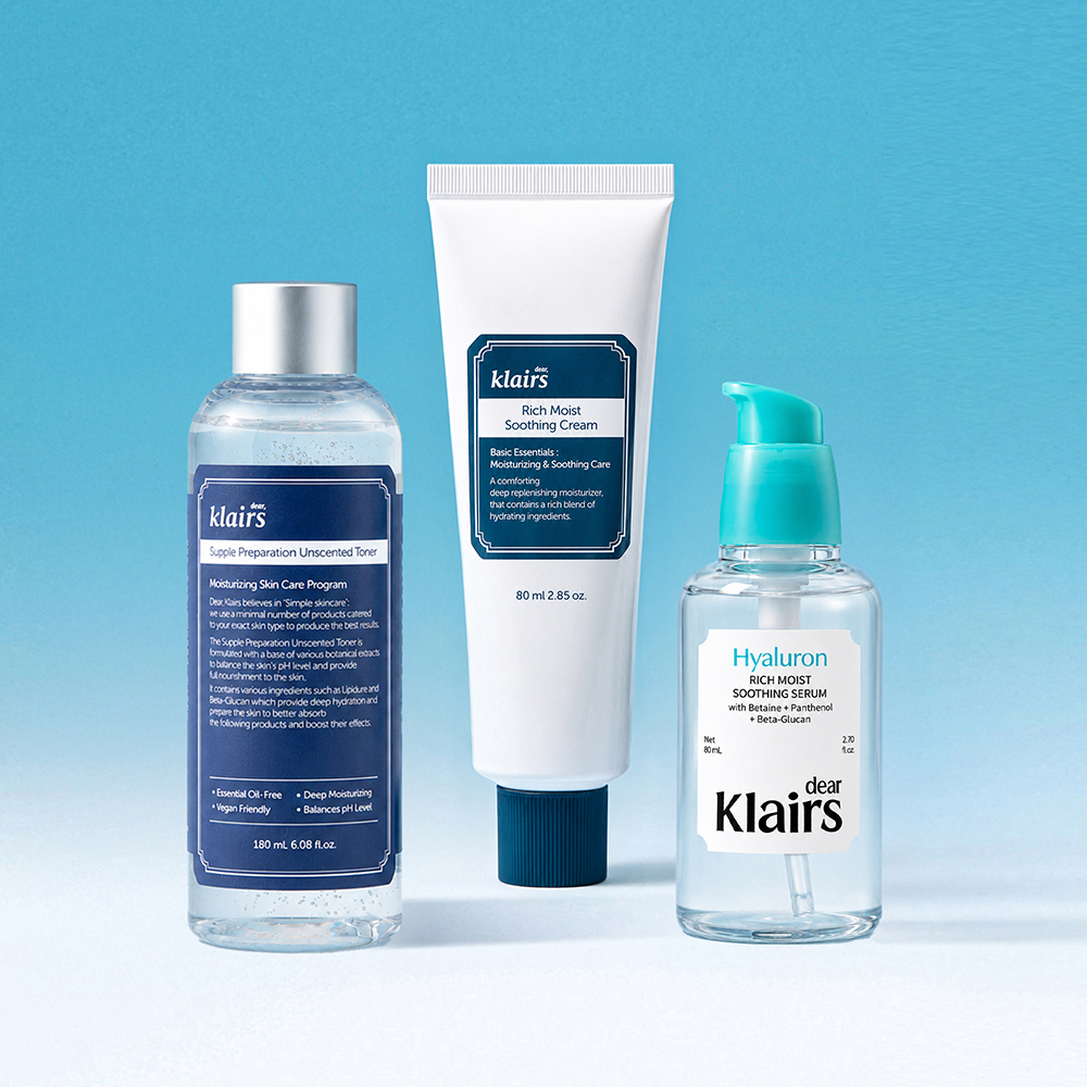 클레어스 언센티드 토너 180ml+수딩세럼 80ml +수딩크림 80g 3종 세트 - 상품 이미지