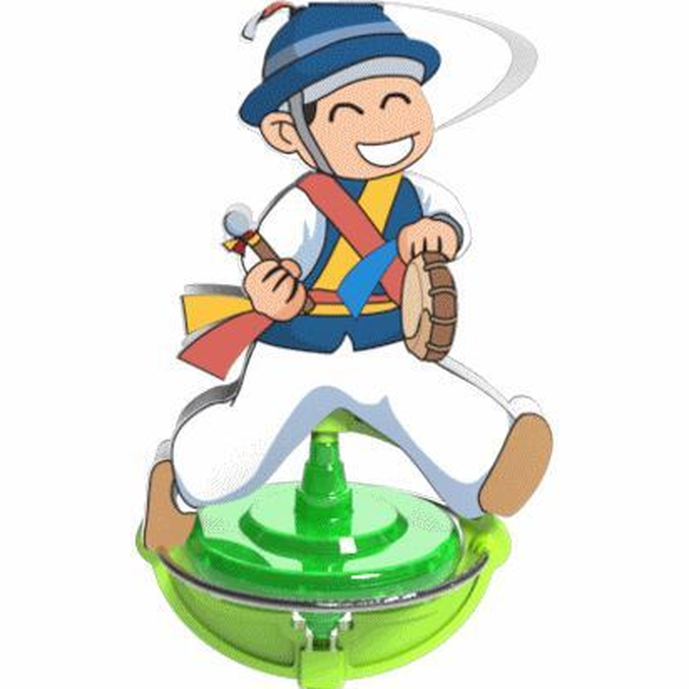 리본체조선수 상모돌리기그림 자이로팽이 착시현상팽이 1인세트 - 상세 이미지 4