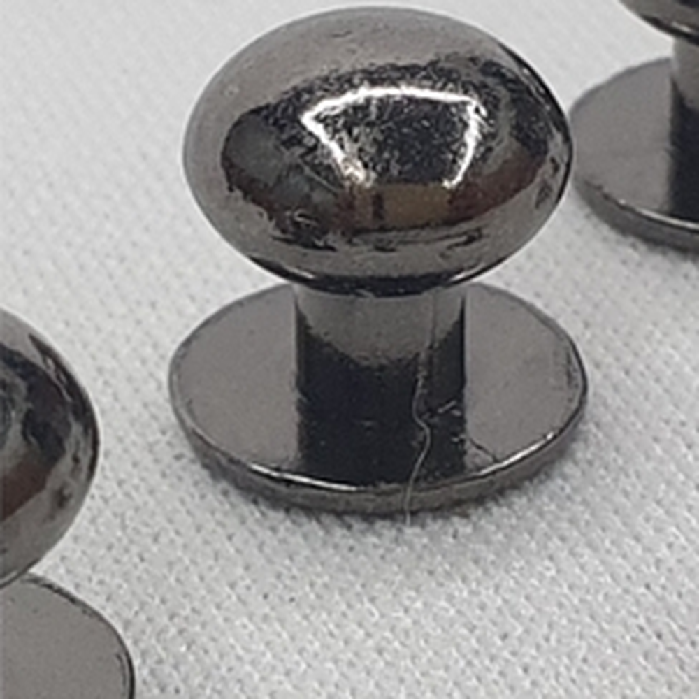 디테일장식 여권보관케이스잠금단추 가죽표지커버솔트레지 흑니켈 10mm 5P - 상세 이미지 3