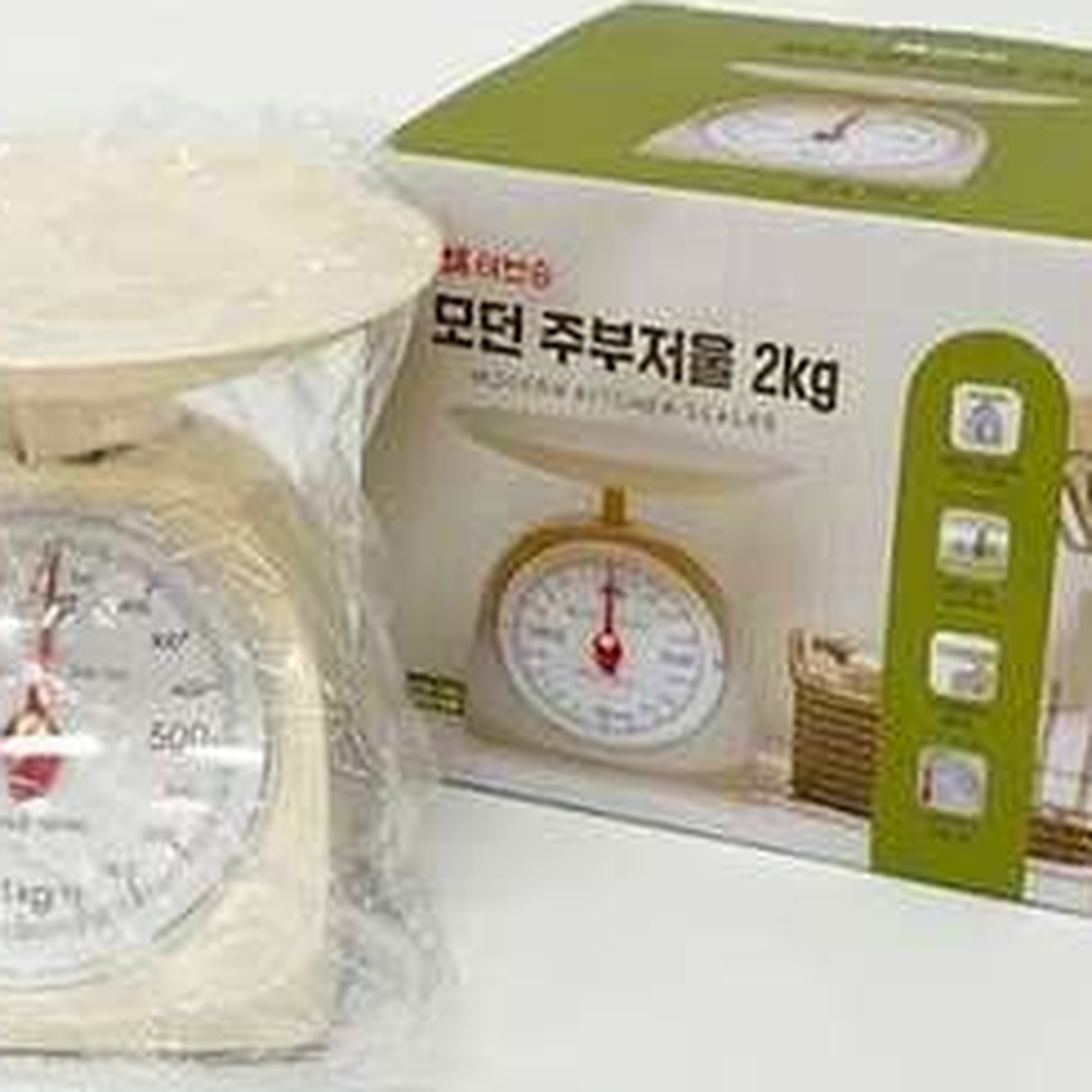 조리용 베이킹필수계량용주방저울 아날로그감성베이킹용가정용저울 1kg2kg - 상세 이미지 3