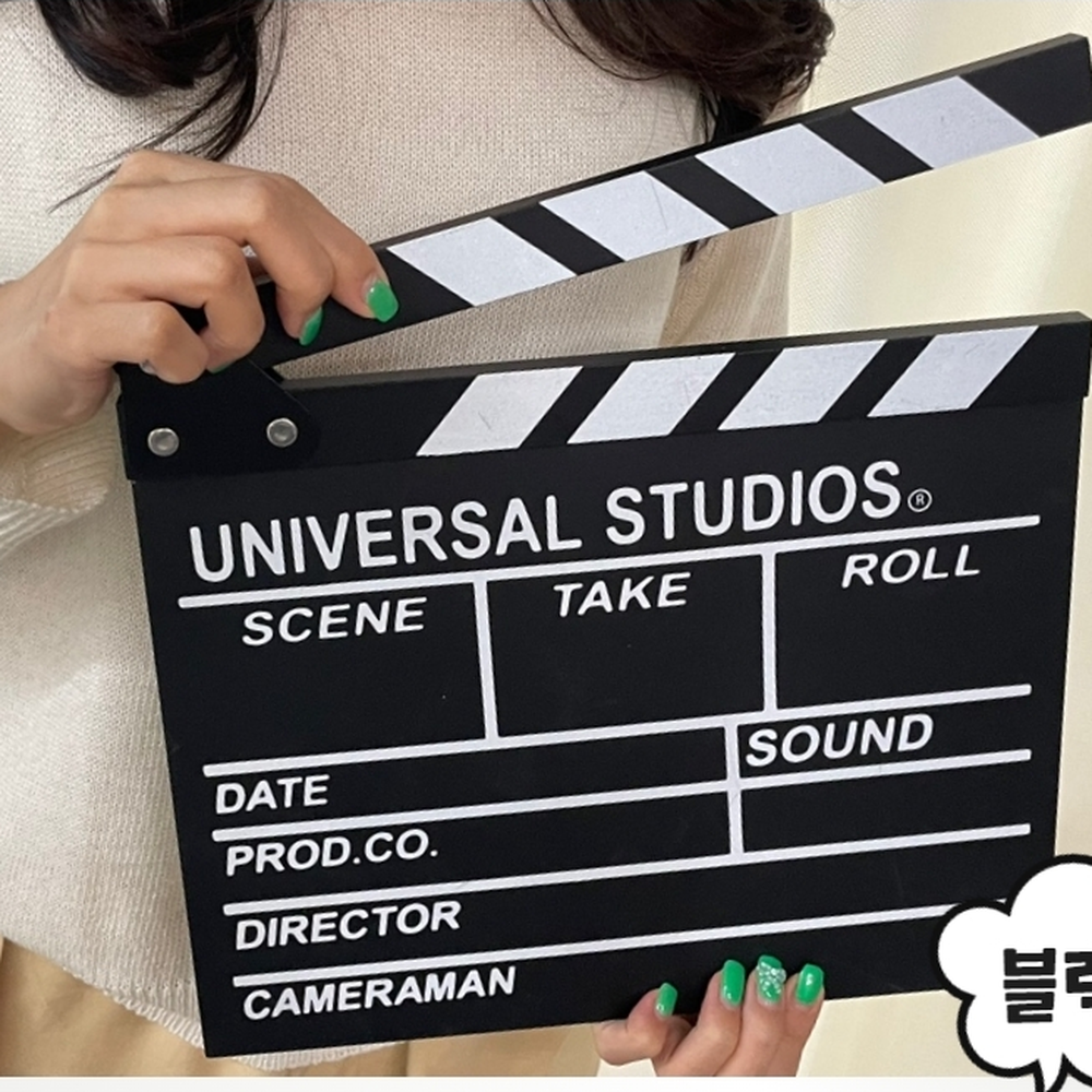 나무보드 유튜브촬영슬레이트 광고뮤직비디오촬영클래퍼보드 블랙 - 상세 이미지 2