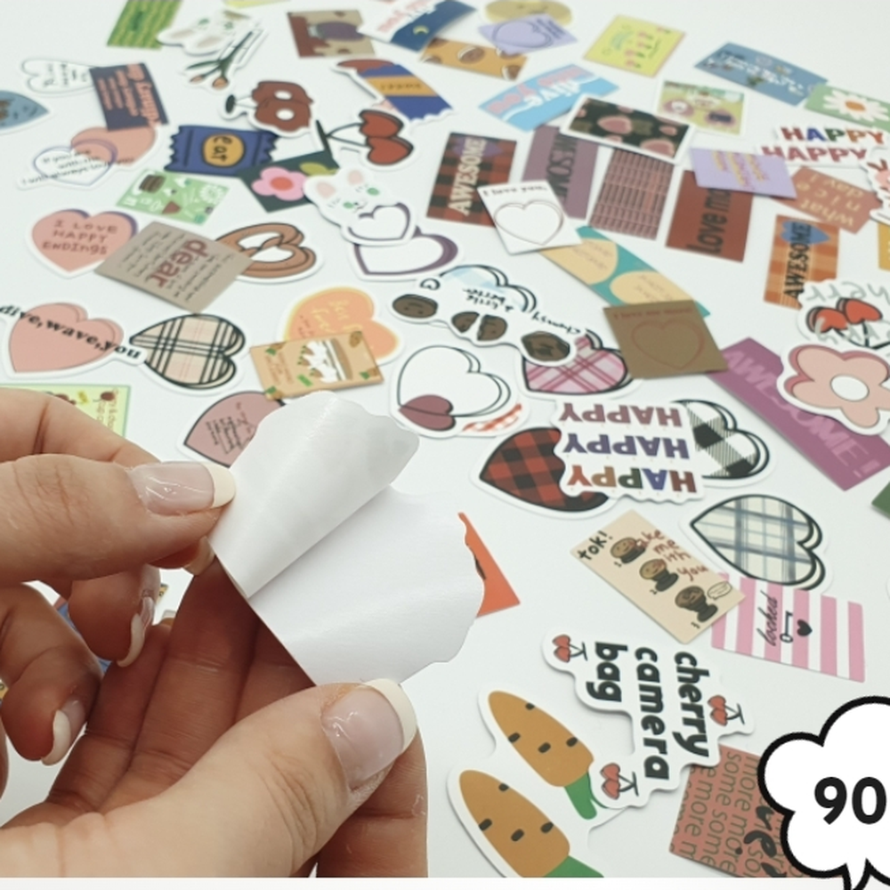 러블리콘디자인 폰케이스꾸미기스티커 스크랩북꾸미기스티커 90P - 상세 이미지 3