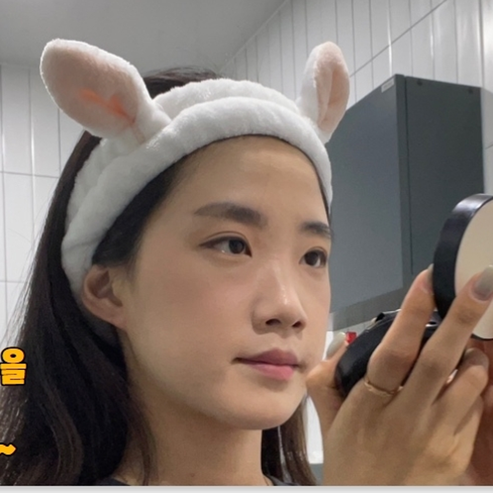 귀여운토끼귀 세안머리고정밴드 스킨케어팩머리고정밴드 화이트 - 상세 이미지 3