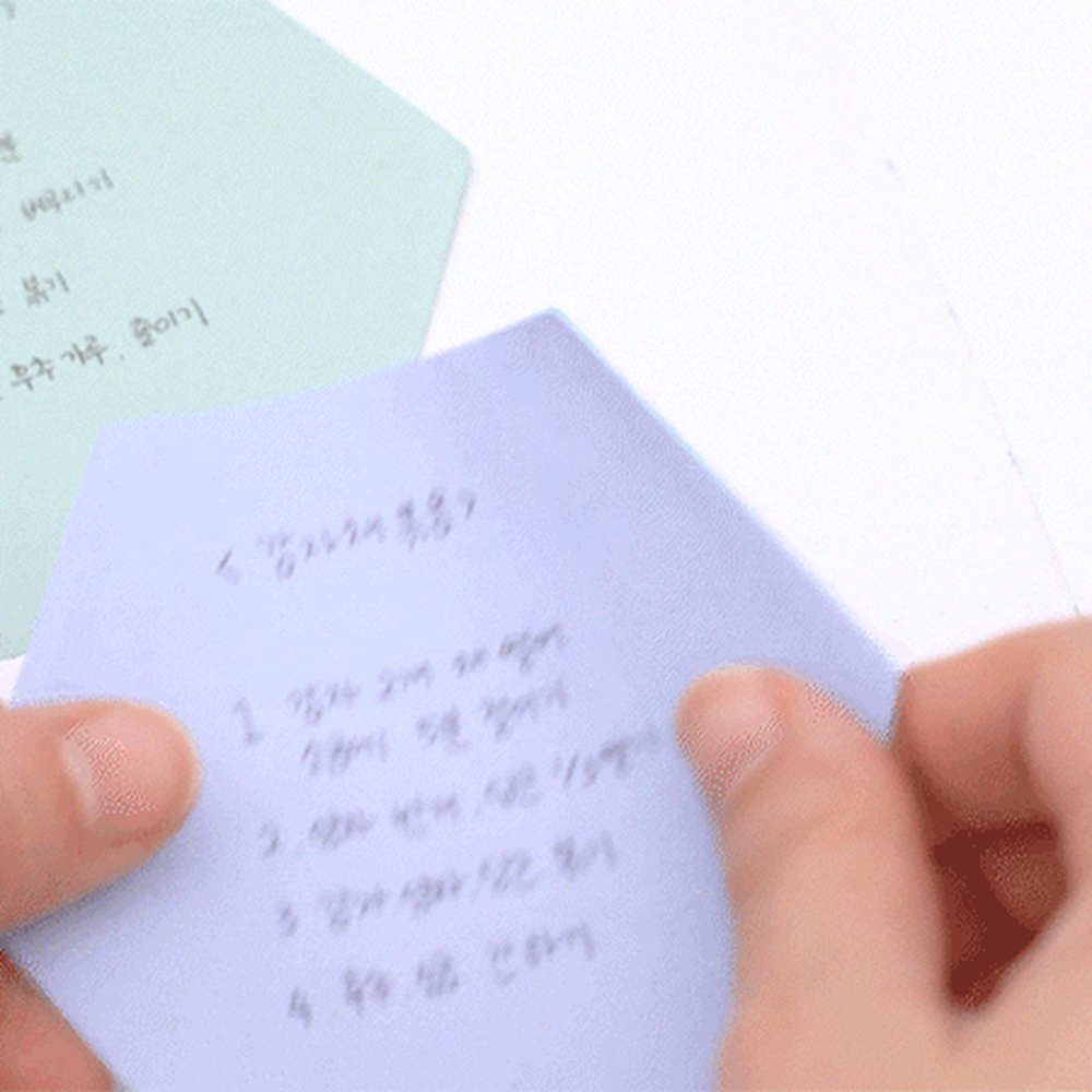 교육활동스티커메모지 육각형접착메모지 칠판마인드맵종이 50매 4컬러 - 상세 이미지 4