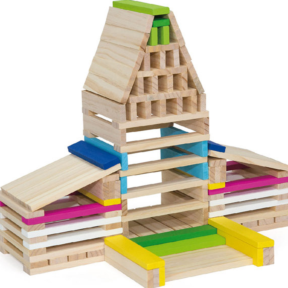 창의력개발소근육발달원목블록 집짓기놀이인지발달 원목조립놀이나무블록 250pcs - 상세 이미지 3