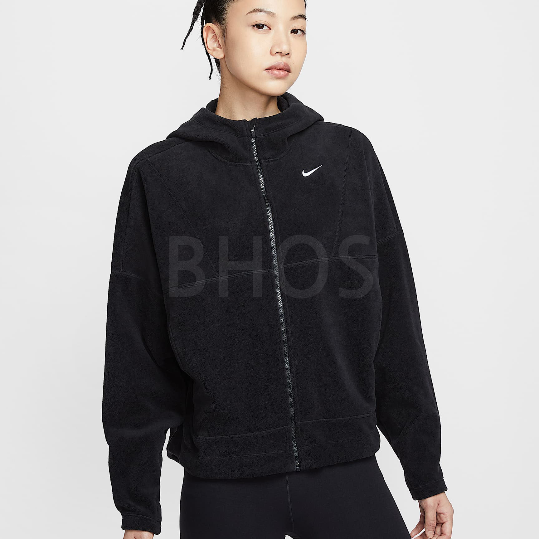 (W) 나이키 원 써마핏 풀집 탑 블랙 화이
