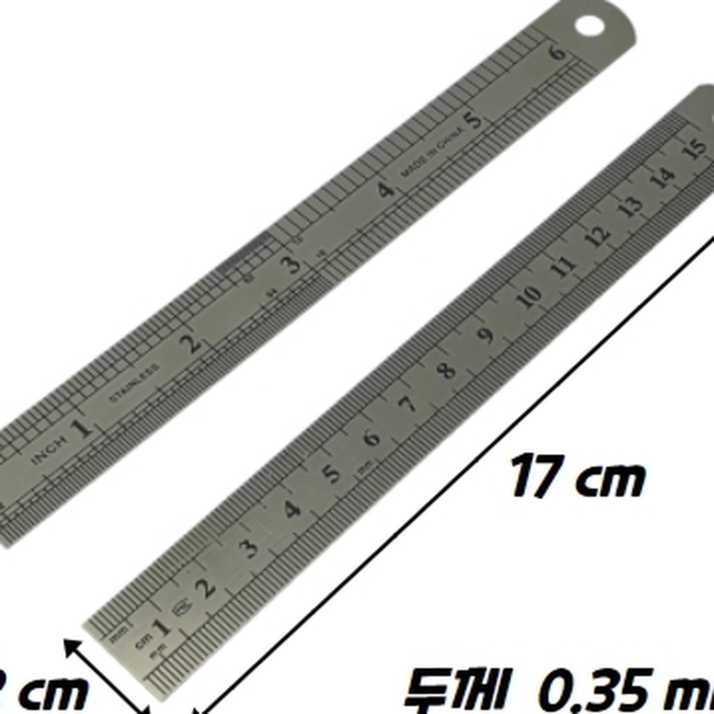 철자 목공용건설현장측정자 양면측정목공작업스틸자 15cm - 상세 이미지 3