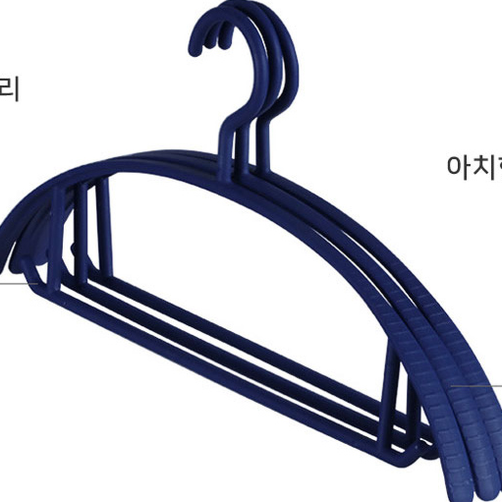 아치형 어깨라운드 니트류옷걸이 어깨뿔안생기는옷걸이 5개입 6컬러 - 상세 이미지 2