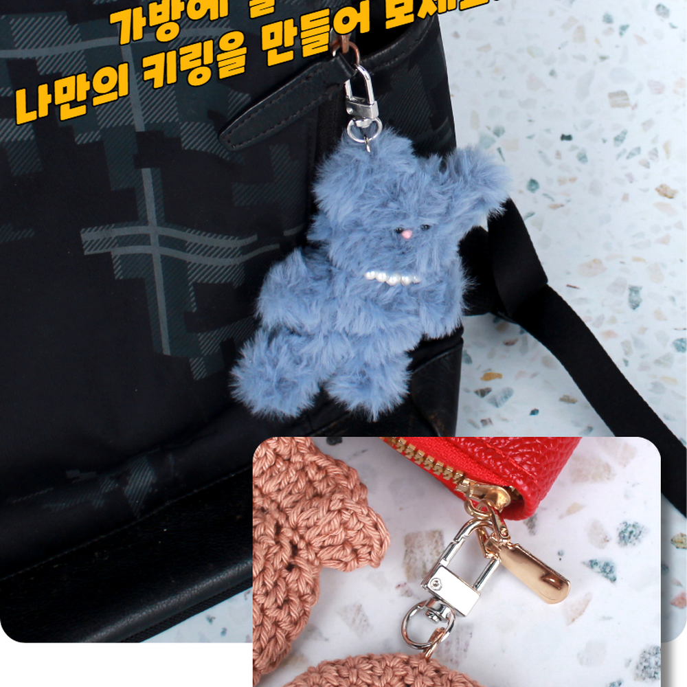자동닫힘고리 지갑체인연결회전고리 ID카드목걸이회전고리 실버 5P 이미지 6