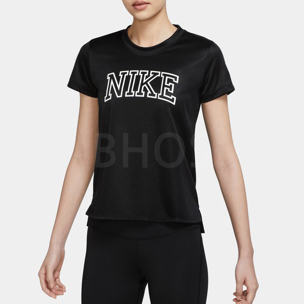 나이키 DF SWOOSH RUN SS TOP 블랙 여성 티셔