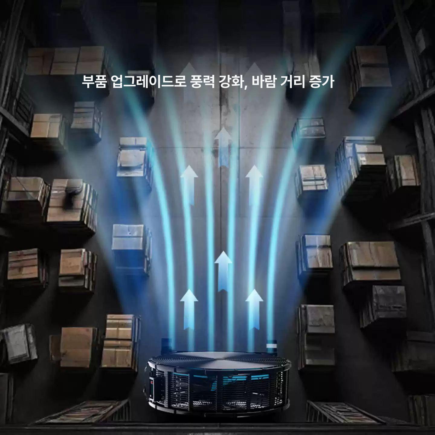 산업용 대형 선풍기 이동식 공업용 강풍기 공장 창고 작업장 대용량 저소음 환풍 선풍기 가변 주파수 720 24 인치 상하 조절 - 상세 이미지 4
