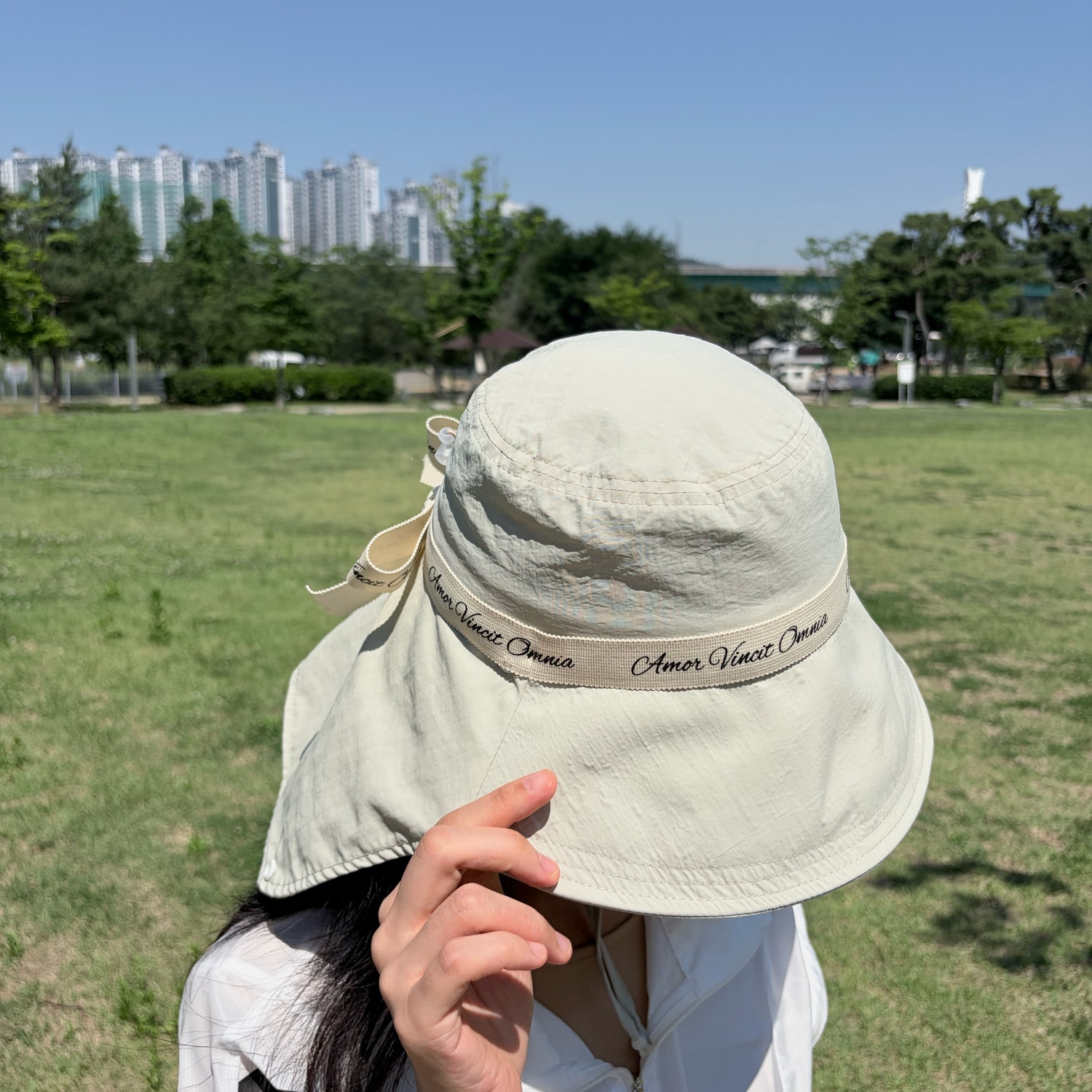 여성 골프 벙거지모자 햇빛가리개 모자 버킷햇 골프햇 똑딱이빅챙 이미지 6