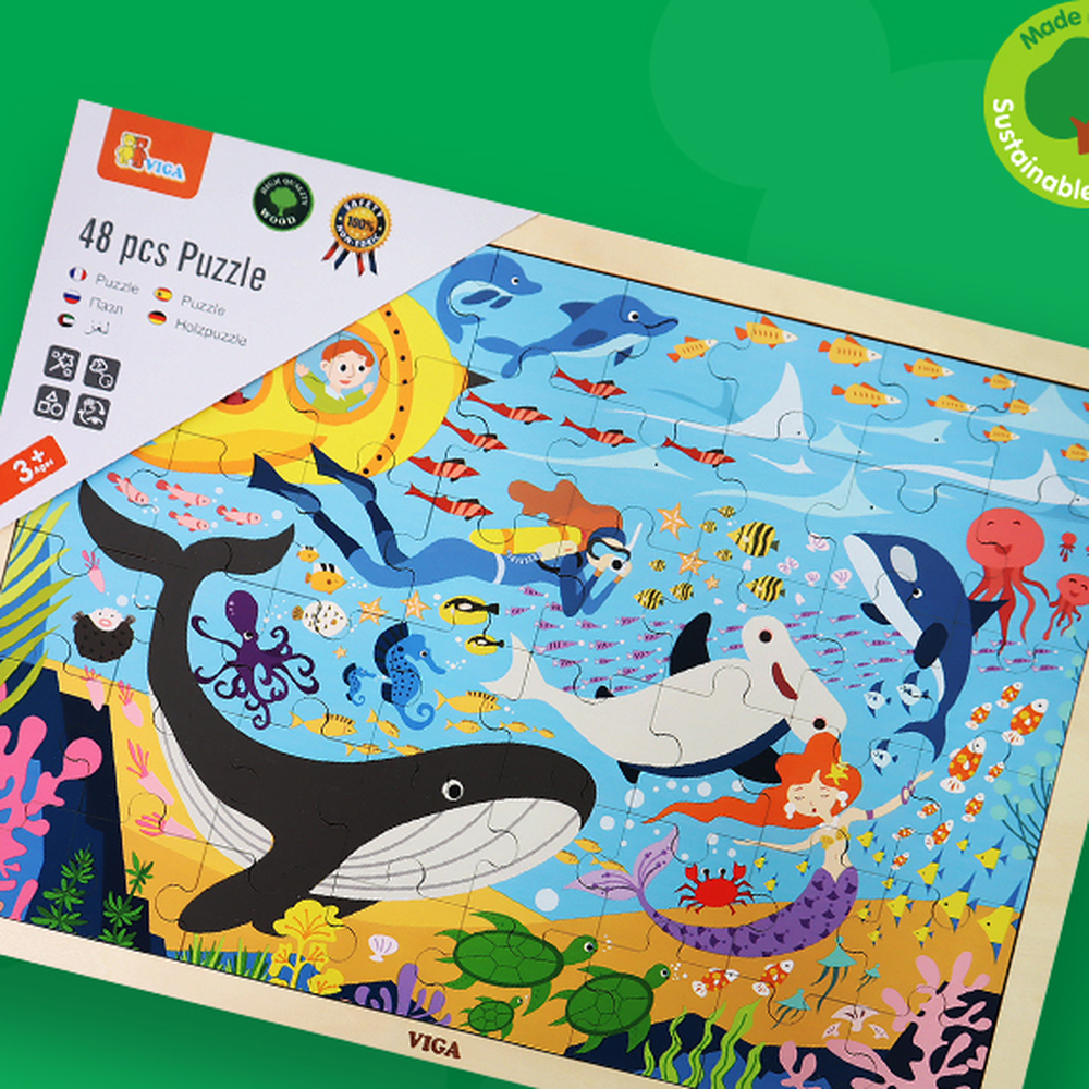 소근육발달유치원원목퍼즐 오감자극어린이집직소퍼즐 집중력향상 48pcs 5세 6세 - 상세 이미지 2