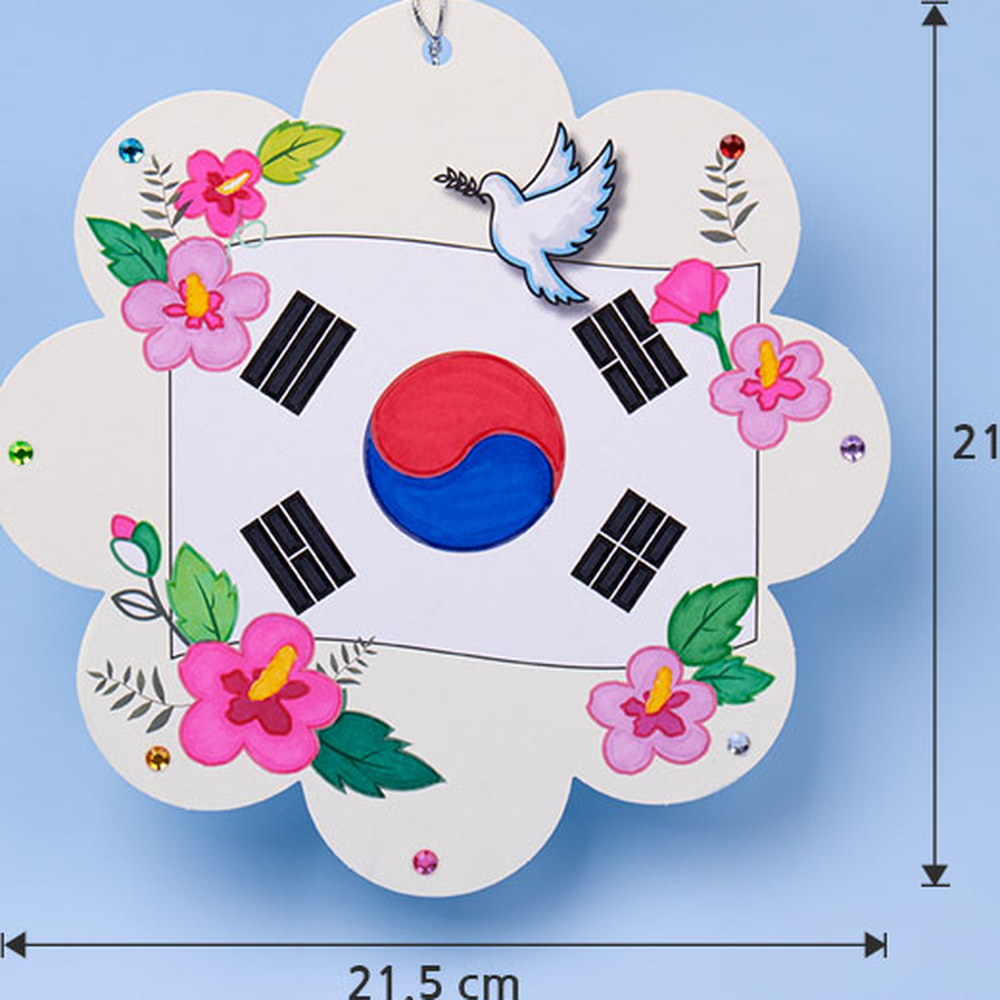 창의체험활동초등미술호국보훈액자 라인가이드현충일미술애국액자 색칠도안포함역사교육호국보훈만들기 1인용 - 상세 이미지 3
