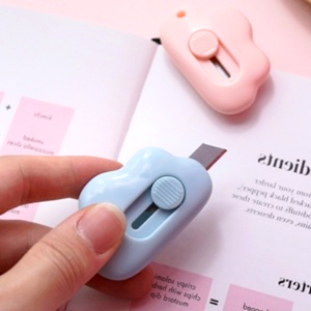구름디자인언박싱미니커터 손안에쏙택배개봉박스커터 걸이형휴대간편 - 상품 이미지